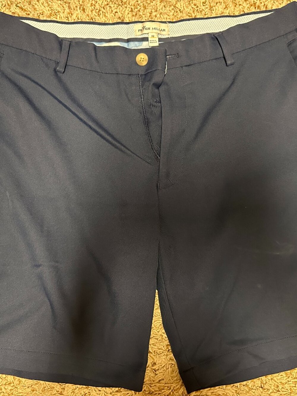 Peter Millar Navy Flat Front Men’s Shorts